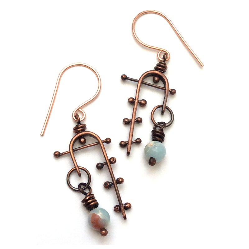 Bead and Bar earrings