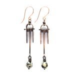 Dog Planet earrings with Dalmation Jasper beads