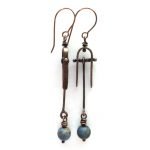 Planet earrings side view