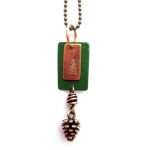 Copper Pine Cone Pendant