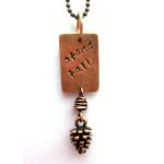 Pine cone pendant back