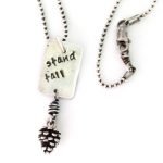 Silver Pine Cone Pendant Back