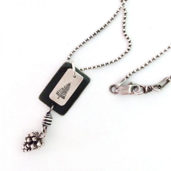 Silver Pine Cone Pendant